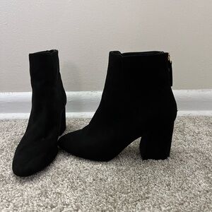 Black Suede Booties